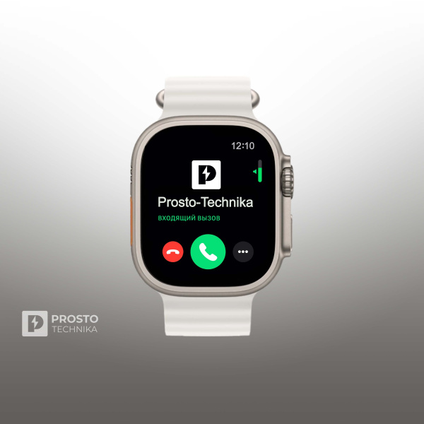 Часы Apple Watch Ultra 2, 49 мм, титан светлого цвета, ремешок Ocean белого цвета (2023)